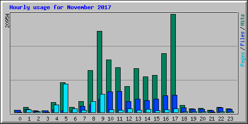 Hourly usage for November 2017